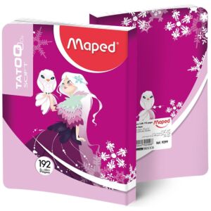 CAHIER COUSU COLLE 17cmx22cm SEYES 70g 192 PAGES "MAPED" REF: 9299