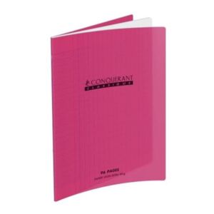 CAHIER PIQURE 17cmx22cm 96 PAGES 90g ROSE "CONQUERANT " REF: 400002770 / 000189