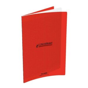 CAHIER PIQURE 24cmx32cm 96 PAGES 90g ROUGE "CONQUERANT " REF: 100104919 / 021693