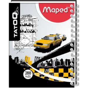CAHIER SPIRAL 17cmx22cm SEYES 70g 288 PAGES "MAPED" REF: 9284