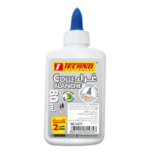 COLLE BLANCHE A BOUCHON APPLICATEUR 80ml "TECHNO" REF: 0475