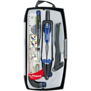 COMPAS TECHNIQUE AVEC MINE COFFRET DE 07 PIECES SOUS BLISTER "MAPED" REF: 538717