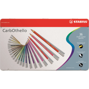 CRAYONS COULEURS DE 36 COULEURS CARBOTHELLO BOITE EN METAL "STABILO" REF: 1436-6