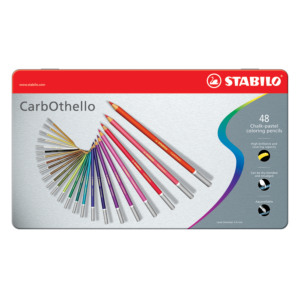 CRAYONS COULEURS DE 48 COULEURS CARBOTHELLO BOITE EN METAL "STABILO" REF: 1448-6