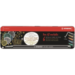 FEUTRE PEN 68 DE 06 COULEURS METALISE "STABILO" REF: 6806/8-32