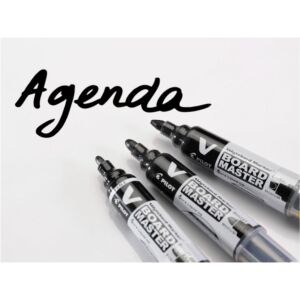 MARQUEUR TABLEAU BLANC RECHARGEABLE V-BOARD TÊTE BISEAUTEE NOIR "PILOT" REF: WBMA-VBM-MC-B-BG