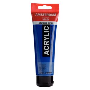 PEINTURE ACRYLIQUE 120ml BLEU PHTALOCYANINE "AMSTERDAM" REF: 17095702
