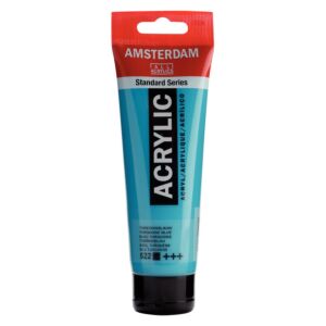 PEINTURE ACRYLIQUE 120ml BLEU TURQUOISE "AMSTERDAM" REF: 17095222