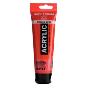 PEINTURE ACRYLIQUE 120ml ROUGE NAPHTALO MOYEN "AMSTERDAM" REF: 17093962
