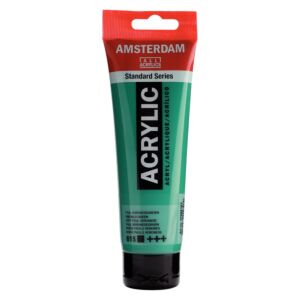 PEINTURE ACRYLIQUE 120ml VERT EMERAUDE "AMSTERDAM" REF: 17096152