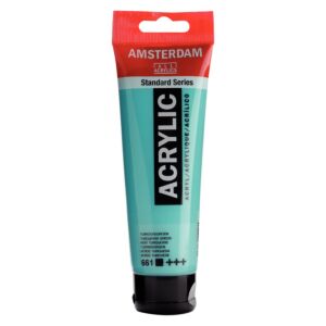 PEINTURE ACRYLIQUE 120ml VERT TURQUOISE "AMSTERDAM" REF: 17096612