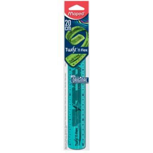 REGLE SOUPLE 20cm SOUS BLISTER TWIST'N FLEX "MAPED" REF: 279210