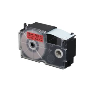 RUBAN ADHESIF ROUGE LABEL IT 24mm "CASIO" REF: XR-24RD1