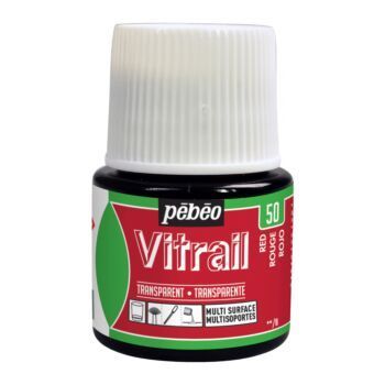 PEINTURE VITRAIL 45ml ROUGE "PEBEO" REF: 50050