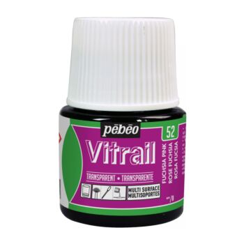 PEINTURE VITRAIL 45ml ROSE FUSCHIA "PEBEO" REF: 50052