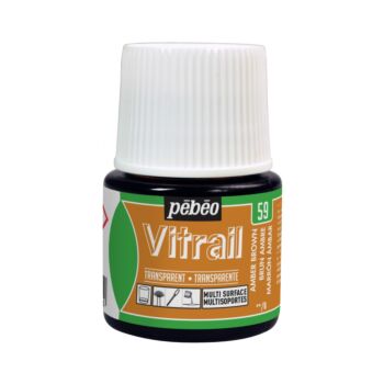 PEINTURE VITRAIL 45ml BRUN AMBRE "PEBEO" REF: 50059