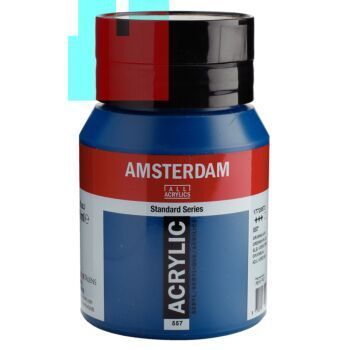PEINTURE ACRYLIQUE 500ml BLEU VERT "AMSTERDAM" REF: 17725572