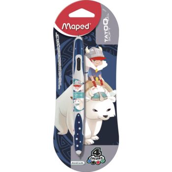 STYLO 04 COULEURS TWIN TIP SOUS BLISTER PRINCESS "MAPED" REF: 229142