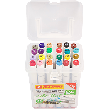 MARQUEUR DOUBLE TETE ARTMARK BOITE 24 COULEURS &quot;TECHNO&quot; REF: 5707