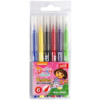 FEUTRE DE COLORIAGE 6 PIECES DORA "TECHNO" REF: 4600