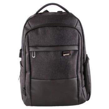 SAC A DOS COMPARTIMENT LAPTOP & PORT USB GRIS FONCE "TECHNO" REF: 5284