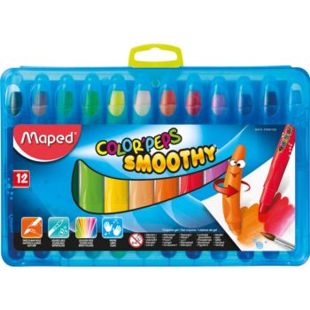CRAYONS DE COULEUR 12 PIECES SMOOTHY GEL "MAPED" REF: 836112
