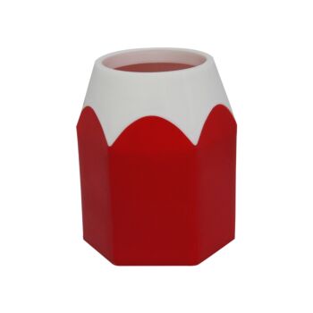pot-a-crayons-hexagonal-rouge-techno-ref-9929