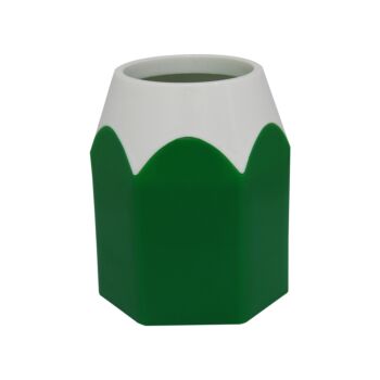 pot-a-crayons-hexagonal-vert-techno-ref-9929