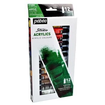 ACRYLIC STUDIO ETUI 12 TUBES DE 12ml "PEBEO" REF: 668200