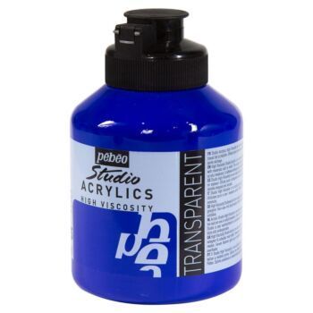 ACRYLIC STUDIO POT DE 500ml BLEU OUTR "PEBEO" REF: 171015