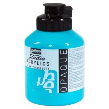 ACRYLIC STUDIO POT DE 500ml BLEU TURQUOISE "PEBEO" REF: 171030