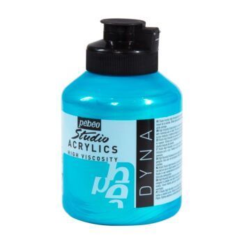 ACRYLIC STUDIO POT DE 500ml BLEU VERT IREDESCENT "PEBEO" REF: 172357