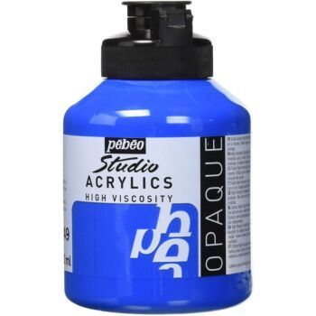 ACRYLIC STUDIO POT DE 500ml CYAN PRIMAIRE "PEBEO" REF: 171049