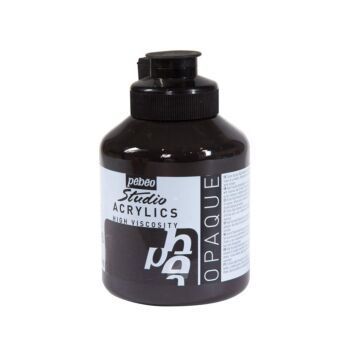 ACRYLIC STUDIO POT DE 500ml NOIR MARS "PEBEO" REF: 171026