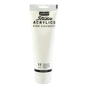 ACRYLIC STUDIO TUBE DE 250mlBLANC TITANE "PEBEO" REF: 169011