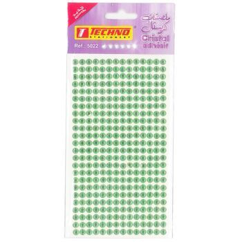 ADHESIFS CRISTAL ROND VERT "TECHNO" REF: 5022
