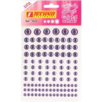 ADHESIFS CRISTAL ROND VIOLET "TECHNO" REF: 5029