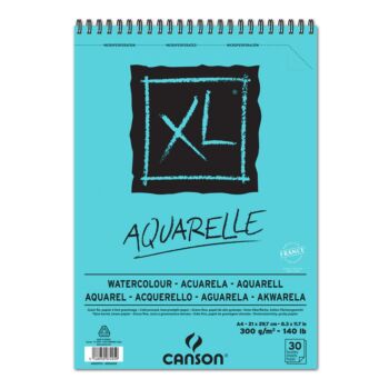 ALBUM A DESSIN AQUARELLE 30F A4 300g GRAIN FIN "CANSON" REF: 039170