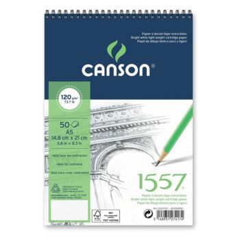 ALBUM CROQUIS 1557 A GRAIN FIN ADOUCI 50F A5 120g "CANSON" REF: 31412A000 4127-417