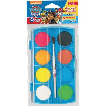 AQUARELLE ECOLIER 8 PASTILLES 28mm AVEC PINCEAU "TECHNO" REF: 4788