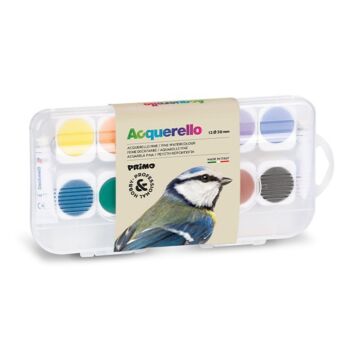 AQUARELLE FINE 12 PASTILLES DE 30mm "PRIMO" REF: 136A12GMH