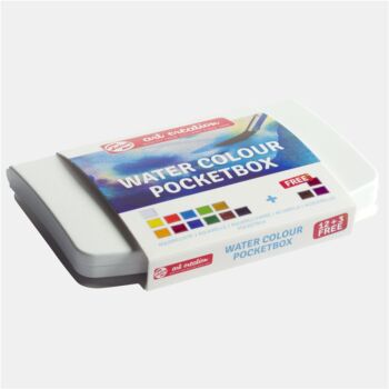 AQUARELLELE POCKET BOITE 12 COULEURS AVEC 3 GODETS "Talens Art creation" REF: 9022113M