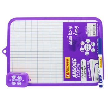ARDOISE BLANCHE AVEC MARQUEUR ET BROSSE VIOLET "TECHNO" REF: 2375
