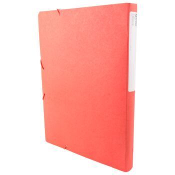 BOITE CLASSEMENT DOS 25MM CARTON 450G AVEC ELASTIQUE ROUGE "TECHNO" REF: 9366