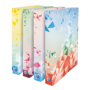 BOITE DE CLASSEMENT GRAPHIK 24x32 DOS 40mm POLYPROPILINE TRANSLICIDE IMPREMEE ASSORTIE "ELBA" REF: 100200602