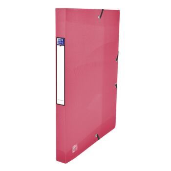 BOITE DE CLASSEMENT OSMOSE 24x32 DOS 25mm POLYPROPILINE TRANSLUSIDE ROSE "ELBA" REF: 400105016