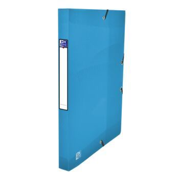 BOITE DE CLASSEMENT OSMOSE 24x32 DOS 25mm POLYPROPILINE TRANSLUSIDE TURQUOISE "ELBA" REF: 400105016