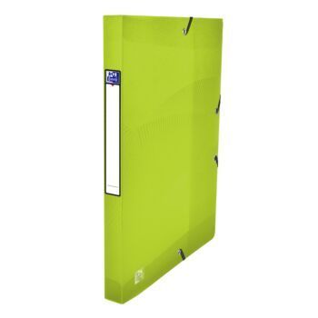 BOITE DE CLASSEMENT OSMOSE 24x32 DOS 25mm POLYPROPILINE TRANSLUSIDE VERT "ELBA" REF: 400105016