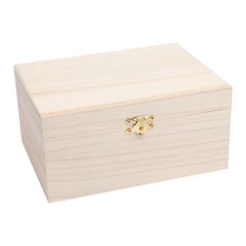 BOITE EN BOIS A DECORER 18 x 14 x 9 cm "TECHNO" REF: 6313