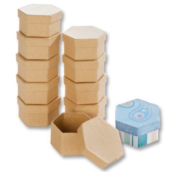 BOITE VIDEHEXAGONAL EN PAPIER "FOLIA" REF: 3323